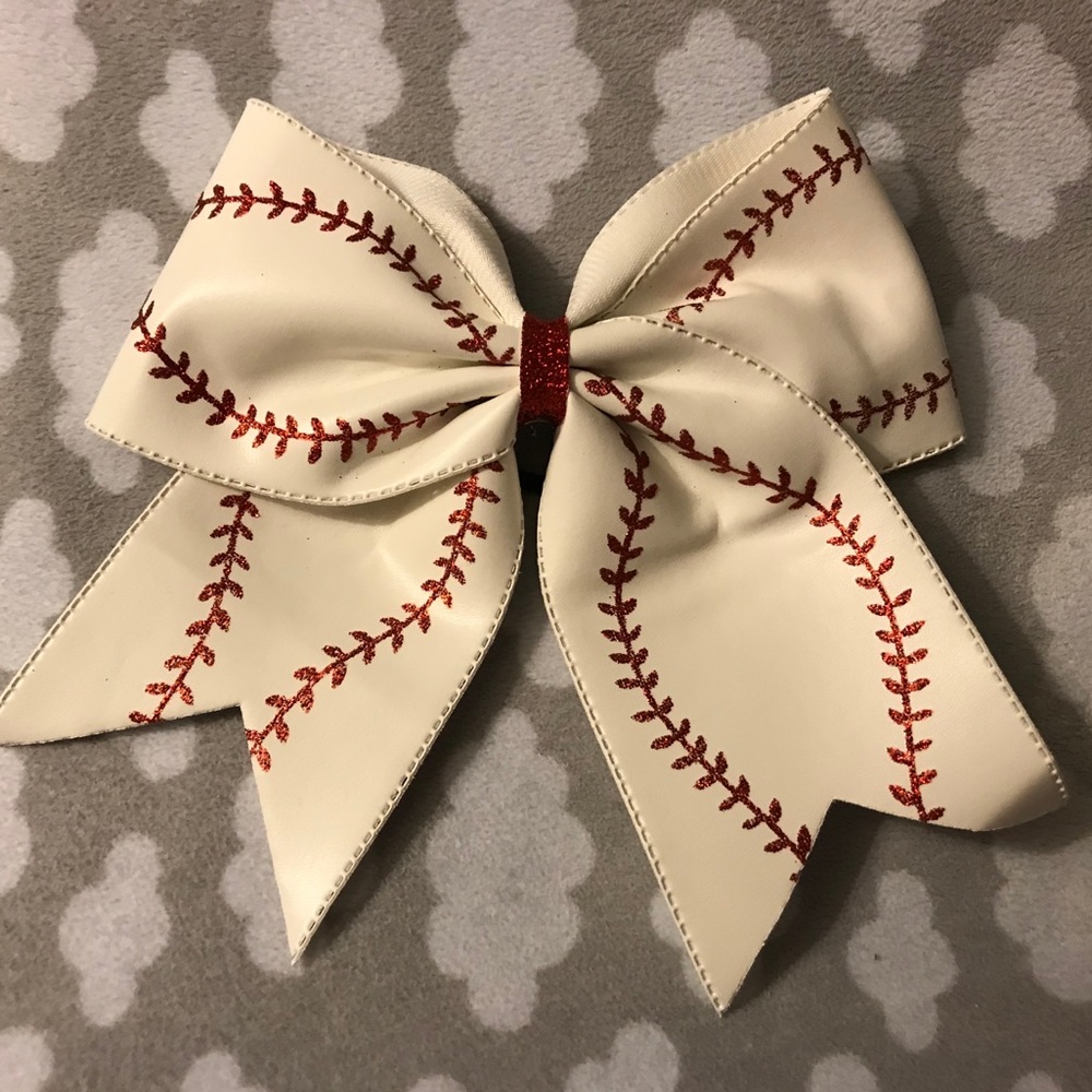 Large leather baseball bow